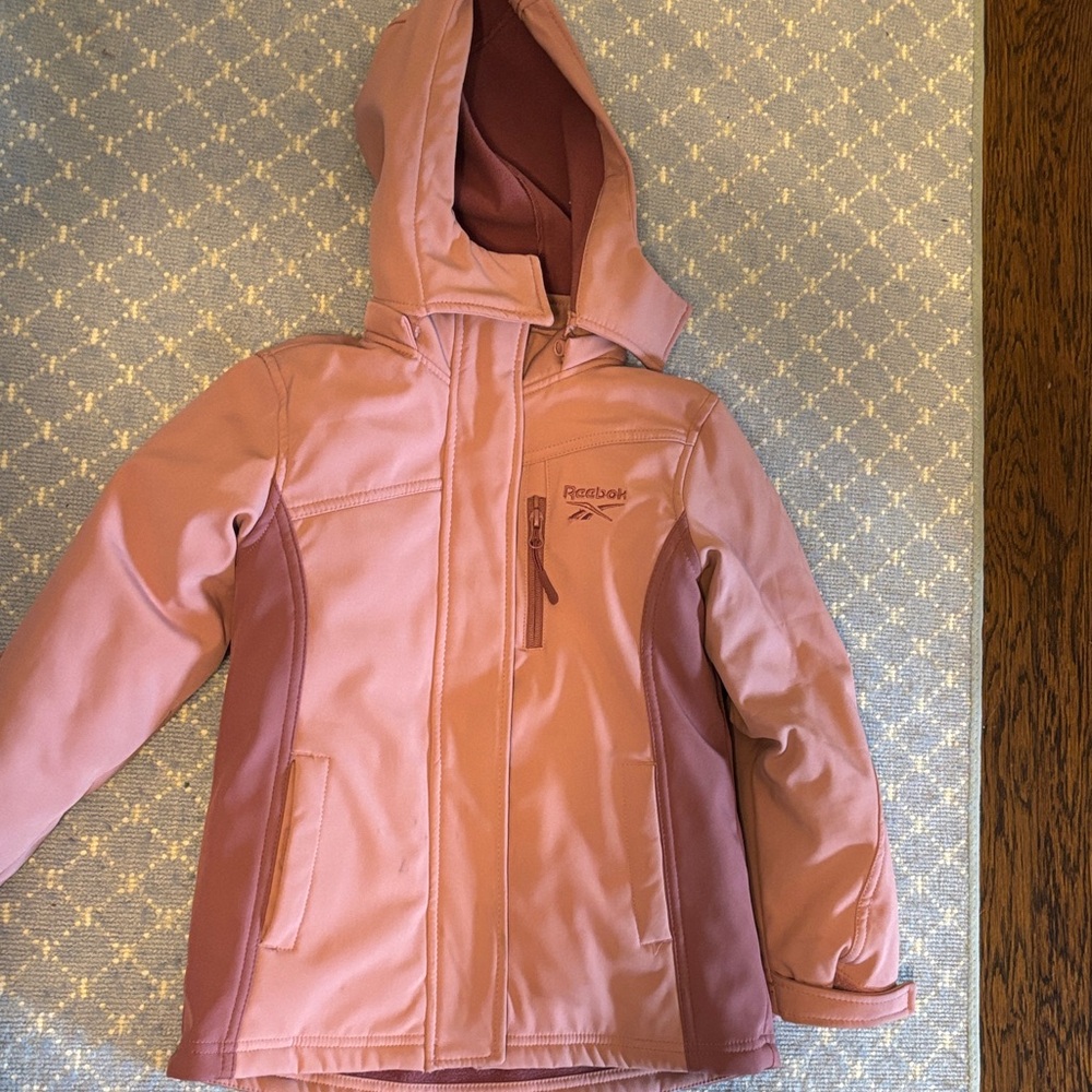 EUC Reebok Kids Pink Ski Jacket Fully Lined Sz 6X